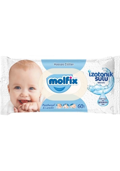 Molfix Hassas Ciltler Izotonik Sulu Mendil 60'Lı