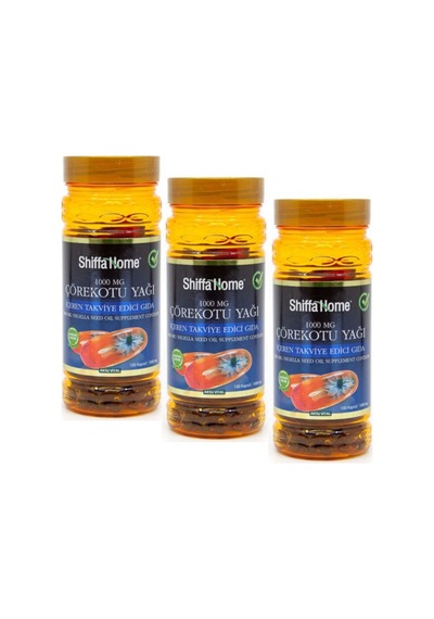3 Adet Aksu Vital Shiffa Home Çörekotu Yağı Kapsül 100x1000 MG 3 Adet Aksu Vital Shiffa Home Çörekotu Yağı Kapsül 100x1000 MG