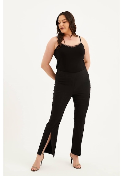 Myline Beli Lastikli Önü Yırtmaçlı Pantolon