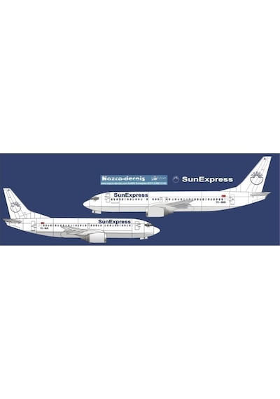 Nazca Decals Sux003 1/144 Ölçek, Sunexpress B737-300/400