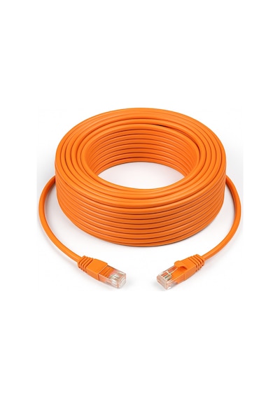 Cat 6 50m Rj45 Uçlu Jacklı Network Adsl Ethernet Kablosu Halojensiz Yüksek Performanslı
