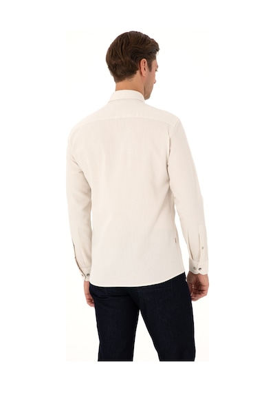 Pierre Cardin Erkek Bej Gömlek Desenli 50311562-vr011 Bej