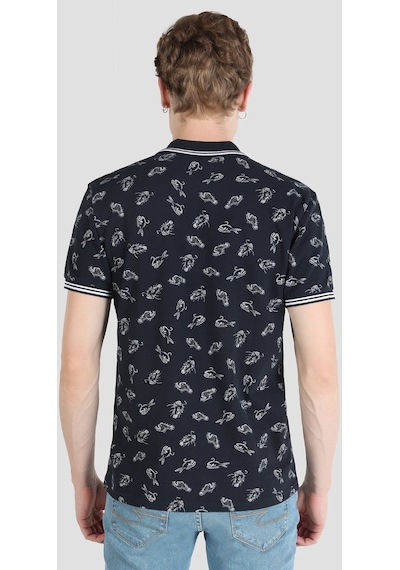 Colin's Colins Regular Fit Baskılı Lacivertvert Erkek Polo Yaka Kısa Kol Tişört 001