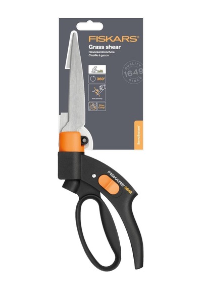 Çim Kenarı Makası, Servo Sistemli, Kullanışlı, Uzunluk: 32 Cm, Çelik Bıçaklar/plastik Sap, Siyah/turuncu/gri, G