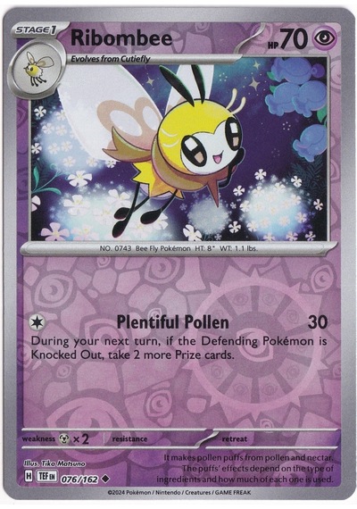 Ribombee Reverse Holo 076/162 - Temporal Forces - Pokemon Kartı Mint