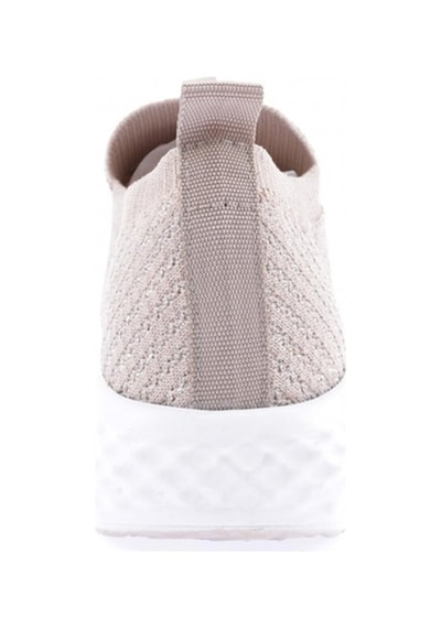Dgn 842-23y Kadin Bağcikli Lazerli Sneaker Ayakkabi 842-1986-R0919 Krem