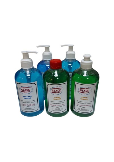 Sıvı Sabun 500ml 1 Adet + Elde Yıkama Sıvı Bulaşık Deterjanı 500 Ml 1 Adet