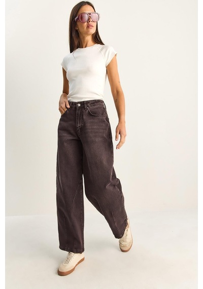Shade Kadın Vintage Yıkamalı Baggy Kesim Rahat Kalıp Denim Pantolon 703 60286060 - Patlıcan Shade Kadın Vintage Yıkamalı Baggy Kesim Rahat Kalıp Denim Pantolon 703 60286060 - Patlıcan