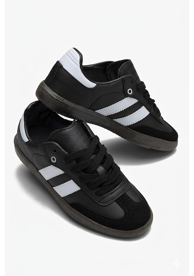 Ortopedik Taban Üst Kalite Günlük Sneaker Spor Ayakkabı Siyah - Beyaz
