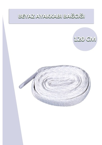 Dopar Beyaz Ayakkabı Bağcığı Yassı Bağcık 120 Cm