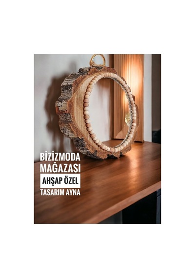 Ayna Doğal Ham Ağaç Özel Tasarım Ayna Bohem Ayna Ahşap