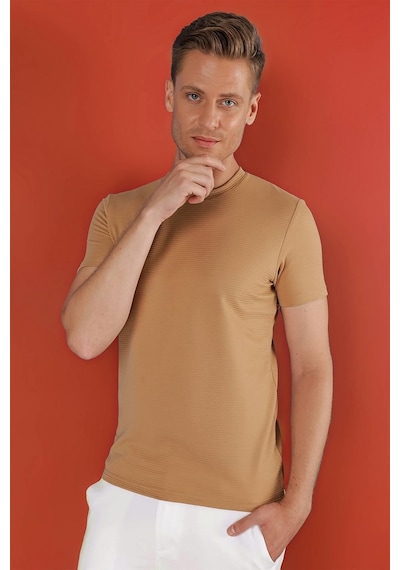 Efor Ts 852 Bej Spor T-shirt Bej