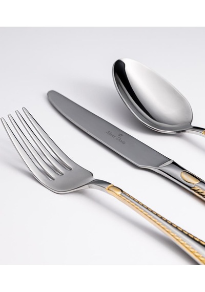 Maxx Doria Paris G Decorated 6 Kişilik 42 Parça Çatal Kaşık Bıçak Takımı Pa1063 Gold