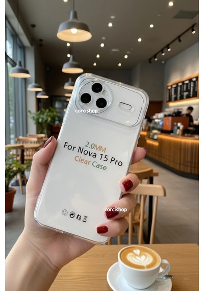 Huawei Nova 15 Pro Kamera Korumalı Silikon Arka Kılıf Beyaz
