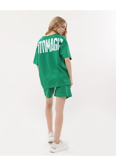 Hgfashion T-şort Şort Takımı Yeşi Renk Yeşil
