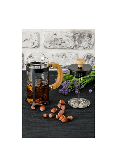 Lüx Cam 350 Ml French Press Siyah