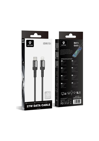 Lenyes Lc546 Type-c To Lightning Pd Hızlı Şarj Özellikli Data Ve Şarj Kablosu 27w 1m Siyah
