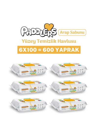 Easy Clean Arap Sabun Katkılı Yüzey Temizlik Havlusu 6x100 (600 Yaprak)
