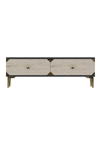Tsa1297atg - Alfa Tsa120 Tv Stand, Tv Sehpası, Tv Ünitesi Antrasit - Traverten - Gold 120cm Tsa1297atg - Alfa Tsa120 Tv Stand, Tv Sehpası, Tv Ünitesi Antrasit - Traverten - Gold 120cm