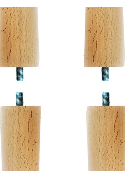 Ahşap Ham Ayak 45 Cm 4'lü Set Kütük Masa Orta Sehpa Zigon Ayağı