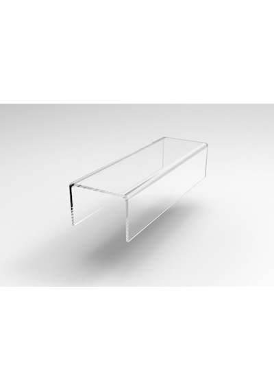 Pleksi Şeffaf Merdiven Sergileme Standı Tek Kademeli Stand 25 Cm Beyaz Diğer