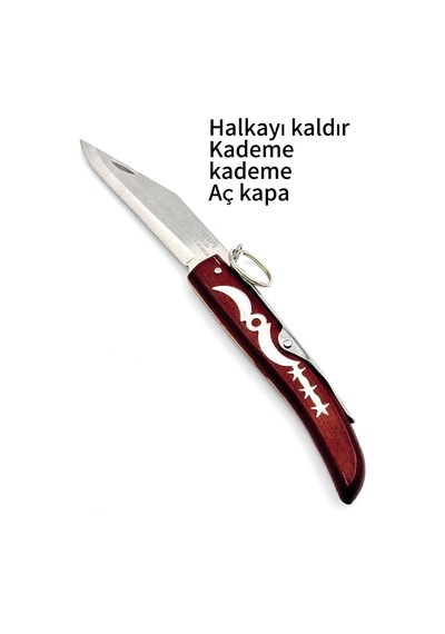 Halkalı Model 23 Cm Kamp Çakı Anahtarlık 13,5 Cm Çakı Çok Renkli