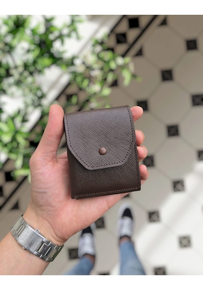 Visso 571 Hakiki Deri Efsane Trend Model Çok Para Konan Cüzdan Unisex Kartlık Çıtçıtlı En Çok Tercih Edilen Model Kahverengi