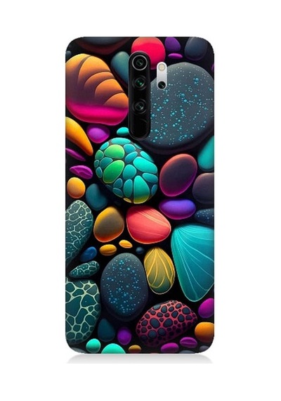 Xiaomi Redmi Note 8 Pro Uyumlu Artx Kırmızı Doğa Taşlar Desenli Silikon Kılıf