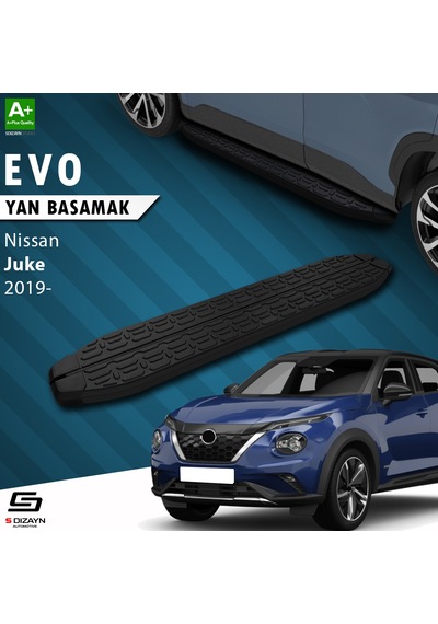 S-dizayn Nissan Juke 2 Evo Siyah Yan Basamak 173 Cm 2019 Üzeri A+ Kalite