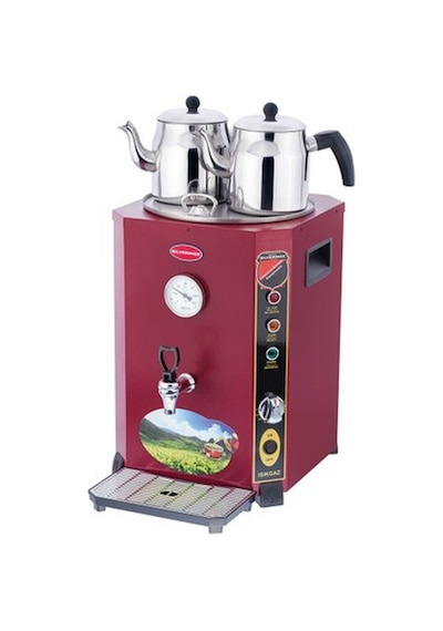 Işıkgaz Silverinox Elit Jumbo 13 Litre 2 Demlikli Çay Kazanı Makinesi Slvr-el-01k
