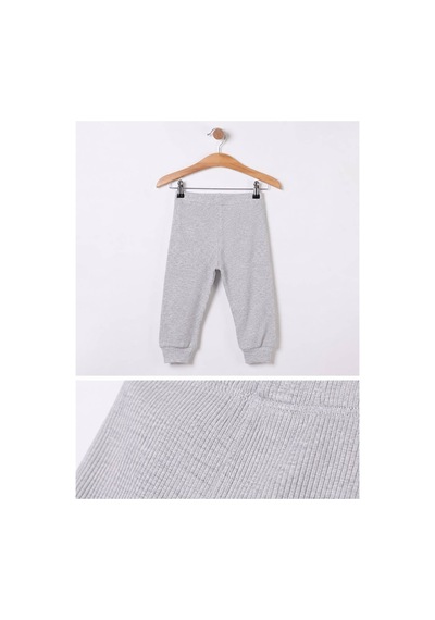H&c Coolboy H&c Bebek Patiksiz Alt Pantolon %100 Pamuk Esnek Fitilli Ribana 0-36 Ay Gri