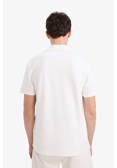 DeFacto Regular Fit Polo Yaka Dokulu Basic Düz Kısa Kollu Tişört B4939AX25SMER105
