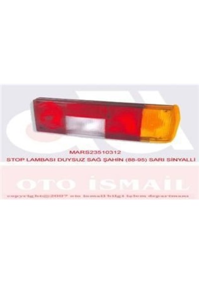 MARS 510312 STOP LAMBASI SAĞ M131 SAHIN 88-95  DUYSUZ SARI SINYAL