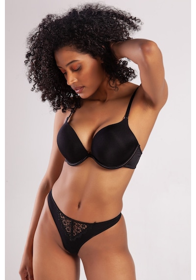 Lenaca Garland Heavy Push Up Bra, Siyah Konforlu Ve Şık Sütyen Çok Renkli