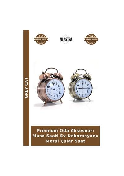 Premium Oda Aksesuarı Masa Saati Ev Dekorasyonu Metal Çalar Saat Çok Renkli