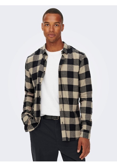 Only & Sons Onsgudmund Erkek Kareli Gömlek Lacivert 001