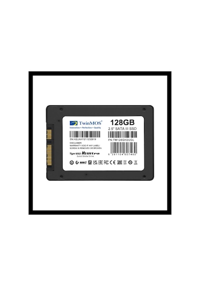 Twinmos Tm128gh2ugl, 128gb, 2.5" Sata3, Ssd, 580-550mb/s, 3dnand, Grey