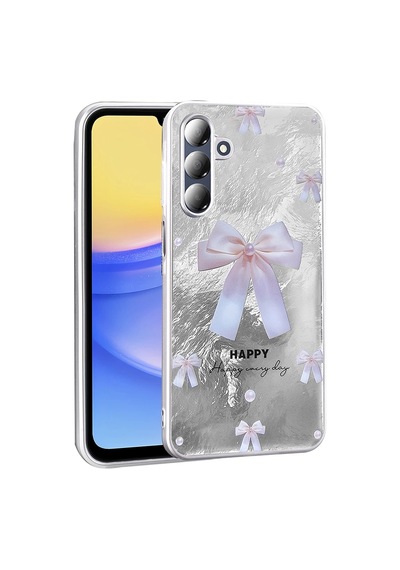 Galaxy Uyumlu A16 Kılıf Desenli Zore Mep Kapak İncili Fiyonk
