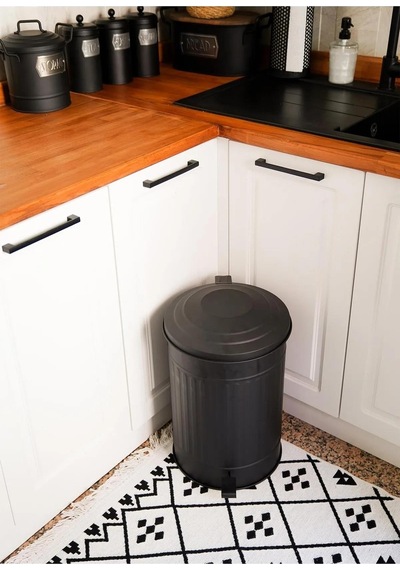 The Mia Çöp Kovası Mutfak 37 Litre Siyah MGL0002 Siyah