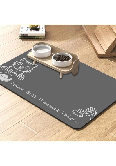 Matgo Pati Temizlik Vakti Evcil Hayvan Beslenme Matı Mama Paspası 50 x 70 CM