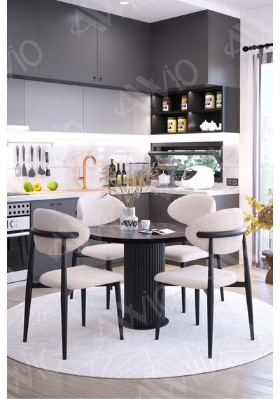 Avvio Lyon Bohem Ayak Siyah Polo Sandalye 90x90 Yemek Masası Mutfak Masası Masa Sandalye Takımı Siyah Mermer Avvio Lyon Bohem Ayak Siyah Polo Sandalye 90x90 Yemek Masası Mutfak Masası Masa Sandalye Takımı Siyah Mermer