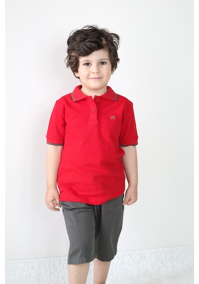 Pike Tişört/gab Şortlu Takım 2-9 Yaş Krem - Füme Pike Tişört/gab Şortlu Takım 2-9 Yaş Krem - Füme