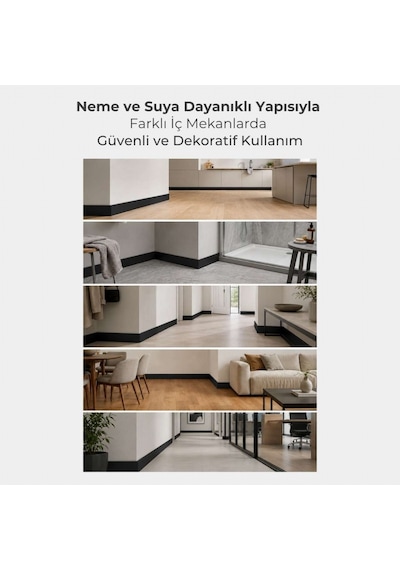 Sempla Pvc Süpürgelik Siyah - Smp702 Bitiş Kapağı Aksesuarı 1 Paket - 2 Adet