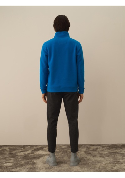 Xint Mavi Pamuk Dokulu Regular Fit Sweatshirt 300290