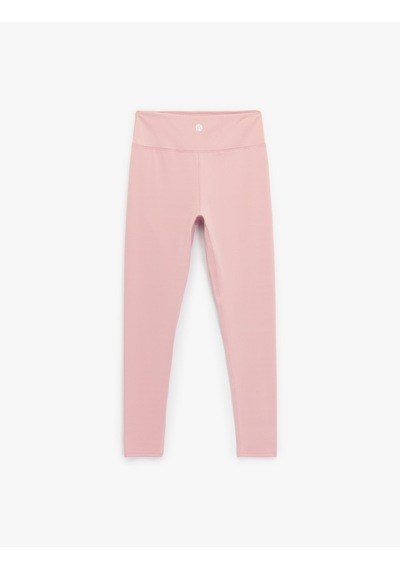 Koton Standart Bel Skinny Fit Dikiş Detaylı Spor Tayt Pembe 5sak40408nk Gül