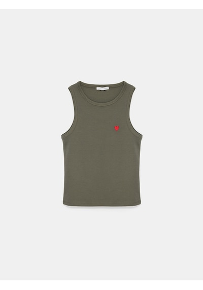 Dilvin 21259 Bisiklet Yaka Top-haki