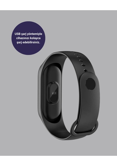 Bluetooth Akıllı Bileklik Spor Modlu Kalp Atış Takipli Uyku Analizli