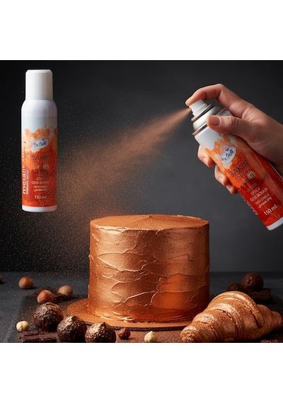 Bakır Renkli Sprey Gıda Boyası 150 Ml