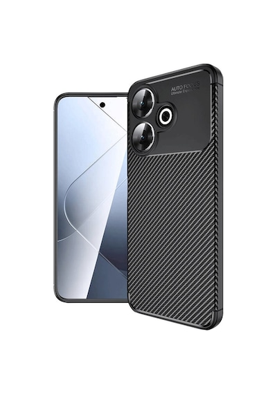 Xiaomi Redmi 13 4g Kılıf Karbon Silikon Case Kapak Siyah