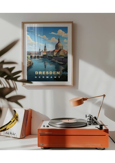 Çerçevesiz Poster Dresden Almanya Ufuk Çizgisi